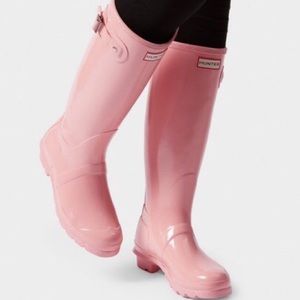 Hunter Tall Boots In Light Pink